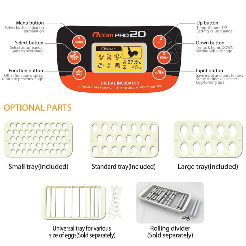 Rcom Pro20 - Egg Incubator