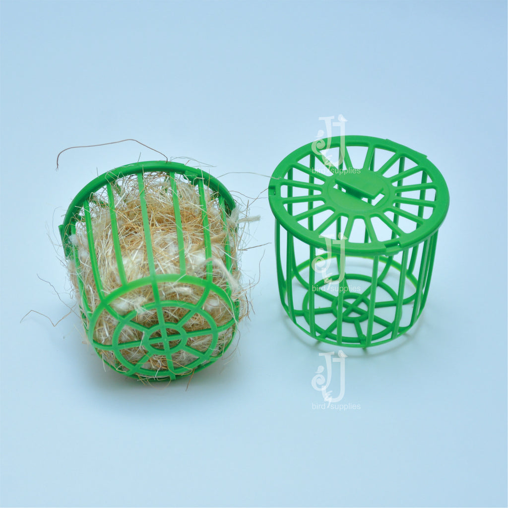 Nesting material holder.